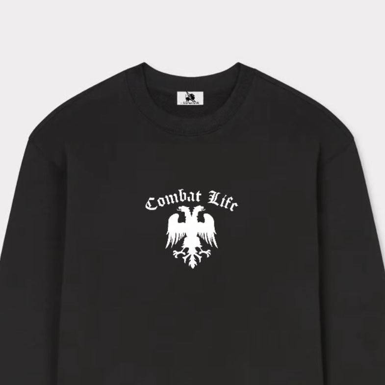 ‘Combat Life’ embroidered sweatshirt